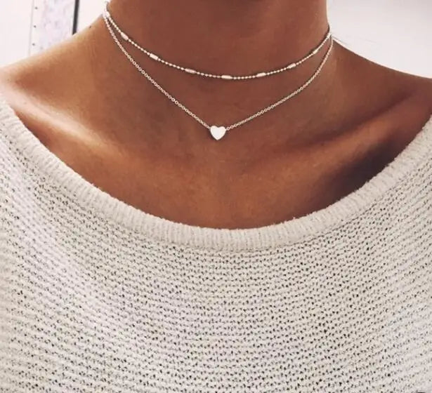 Double Layered Heart Necklace