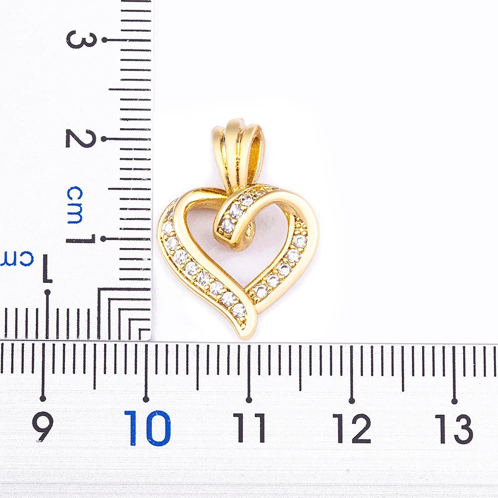 Nidin Fashion Creative Spiral Design Heart Pendant Necklace For Women Lovers Clavicle Chain Chocker Female Cute Zircon Jewlery