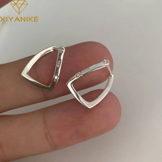 XIYANIKE Unique Geometric Square Ear Buckle Earrings For Women Girl Korean Fashion New Jewelry Friend Gift Party серьги женские