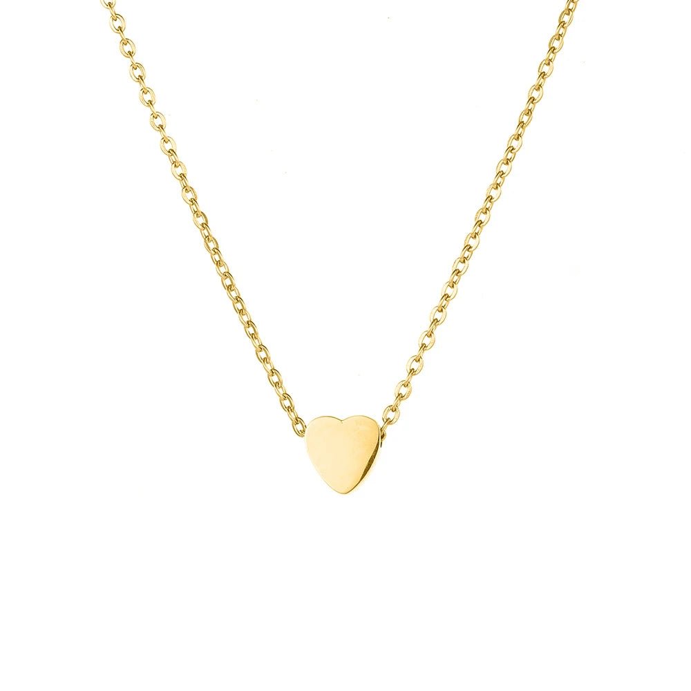 Peach Heart Pendent Necklace